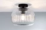 Lampa sufitowa łazienkowa RUYA E27 max.60W IP44 230V czarny matowy / szkło