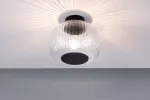 Lampa sufitowa łazienkowa RUYA E27 max.60W IP44 230V czarny matowy / szkło