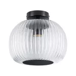 Lampa sufitowa łazienkowa RUYA E27 max.60W IP44 230V czarny matowy / szkło