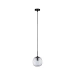 Lampa wisząca łazienkowa RUYA E14 max.20W IP44 230V czarny matowy / szkło