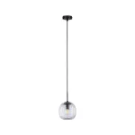 Lampa wisząca łazienkowa RUYA E14 max.20W IP44 230V czarny matowy / szkło