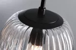 Lampa wisząca łazienkowa RUYA E14 max.20W IP44 230V czarny matowy / szkło