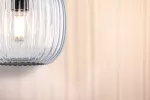 Lampa wisząca łazienkowa RUYA E14 max.20W IP44 230V czarny matowy / szkło