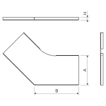 NVO 45X125 F - pokrywa łuku 45° (1 szt.)