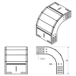 SO 90X110X200 F - wznoszący się łuk 90° (1 szt.)