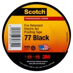 Taśma specjalistyczna Scotch® 77 ognioodporna, 38mm x 6m, czarna