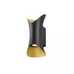 MODELA, lampa ścienna, up/down, 2700 K, PHASE, czarny/złoty