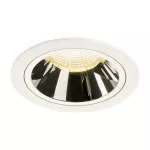 NUMINOS® DL L, wewnętrzna oprawa sufitowa wpuszczana LED, biała/chrom, 3000 K 55°