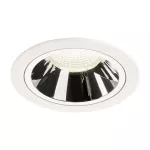 NUMINOS® DL L, wewnętrzna oprawa sufitowa wpuszczana LED, biała/chrom, 4000 K 20°
