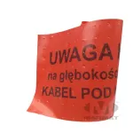 TO30/0,50 niebieska otworowana Taśma ostrzegawcza z napisem „Uwaga Kabel Na głębokości..”(Standard ENEA)