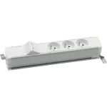 SIMON 480 TS48-130E220K0-30 Listwa standardowa 2 gn. typ E; 2 gn. UPS i płytka 2xRJ45 keystone; złącze śrubowe; aluminium-biały