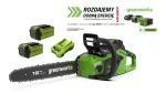 40 V pilarka łańcuchowa 41 cm Greenworks GD40CS18K2X zestaw ładowarka + 2 aku 2 Ah