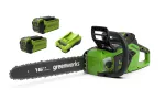 40 V pilarka łańcuchowa 41 cm Greenworks GD40CS18K2X zestaw ładowarka + 2 aku 2 Ah