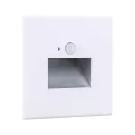 Oprawa przyschodowa EDGE LED czujnik ruchu i zmierzchu kwadrat 1x1,2W 120lm 2700K 230V biały / tworzywo sztuczne