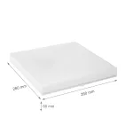 NYMPHEA ECO 2 18W NW 230V 120st IP44 IK10 260x260x60mm BIAŁY kwadrat.