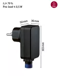 PAULMANN Zasilacz Plug & Shine 230/24V DC 21W IP44 czarny / tworzywo sztuczne
