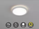 Plafoniera ATRIA SHINE LED Backlight z czujnikiem 16W okrągła 293mm 1600lm 4000K IP44 230V biały / tworzywo sztuczne