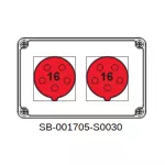 ROZDZIELNICA;2X5X16A;INA=16A;IP54