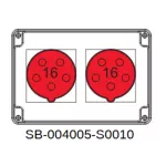 ROZDZIELNICA;2X5X16A;INA=16A;IP54