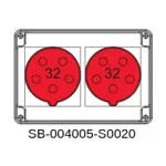 ROZDZIELNICA;2X5X32A;INA=32A;IP54
