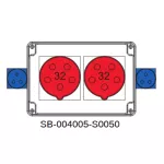 ROZDZIELNICA;2X5X32A;2X3X16A;INA=32A;IP54