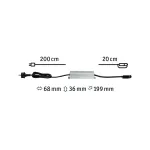 PAULMANN Zasilacz Plug & Shine 75W 230/24V DC IP67 srebrny / aluminium
