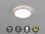 Plafoniera ATRIA SHINE LED Backlight z czujnikiem 11W okrągła 190mm 850lm 4000K IP44 230V biały / tworzywo sztuczne