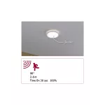 Plafoniera ATRIA SHINE LED Backlight z czujnikiem 11W okrągła 190mm 850lm 4000K IP44 230V biały / tworzywo sztuczne