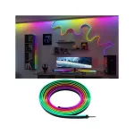 Kompletny zestaw taśma Black Neon LED RGB+12W 24VA 5V DC 5M IP20 czarny / tworzywo sztuczne