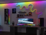 Kompletny zestaw taśma Black Neon LED RGB+12W 24VA 5V DC 5M IP20 czarny / tworzywo sztuczne
