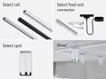 Reflektor na szynoprzewód URail TUBE DIM GU10 max.10W 230V biały RAL9003 / metal