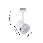 Reflektor na szynoprzewód Urail CONE DIM GU10 max.10W 230V biały RAL9003 / metal