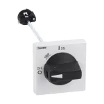 SM2X18B200R Pokrętło do wersji ze sprzęgłem, blokowane kłódką, IP65 (4X), czarno/szare z trzpieniem o długości 200mm
