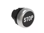 LPCB1132 Plastikowy przycisk Ø22mm serii Platinum, kryty, samoczynny powrót, z symbolem, STOP / Czarny