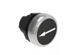 LPCB1142 Plastikowy przycisk Ø22mm serii Platinum, kryty, samoczynny powrót, z symbolem, ← / Czarny