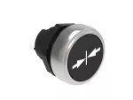 LPCB1512 Plastikowy przycisk Ø22mm serii Platinum, kryty, samoczynny powrót, z symbolem, → ║← / Czarny