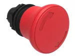 LPCB6344 Plastikowy przycisk Ø22mm serii Platinum, grzybkowy, blokowany, odblokowanie przez obrót, Ø40mm. Do normalnego zatrzymania. Czerwony