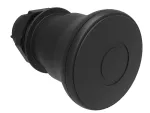 LPCB6742 Plastikowy przycisk Ø22mm serii Platinum, grzybkowy, blokowany, odblokowanie przez pociągnięcie, Ø40mm. Do normalnego zatrzymania. Czarny