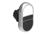 LPCB7114 Plastikowy przycisk Ø22mm serii Platinum, podwójny, samoczynny powrót, oba kryte. Biały - Czarny