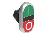 LPCB7123 Plastikowy przycisk Ø22mm serii Platinum, podwójny, samoczynny powrót, oba kryte. Zielony -Czerwony / I - 0