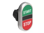 LPCB7133 Plastikowy przycisk Ø22mm serii Platinum, podwójny, samoczynny powrót, oba kryte. Zielony -Czerwony / START - STOP