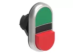 LPCB7213 Plastikowy przycisk Ø22mm serii Platinum, podwójny, samoczynny powrót, 1 kryty i 1 wystający. Zielony -Czerwony