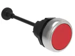 LPCR1004 Plastikowy przycisk Ø22mm serii Platinum, kryty, samoczynny powrót, do kasowania mechanicznego, regulowana długość trzpienia od 0 do 150mm. Czerwony
