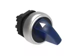 LPCSL1206 Plastikowy przełącznik podświetlany Ø22mm serii Platinum, pokrętło krótkie, 2 pozycje, 0 - 1. Niebieski