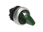 LPCSL1213 Plastikowy przełącznik podświetlany Ø22mm serii Platinum, pokrętło krótkie, 2 pozycje, 0 < 1. Zielony
