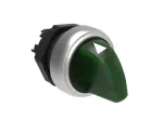 LPCSL1323 Plastikowy przełącznik podświetlany Ø22mm serii Platinum, pokrętło krótkie, 3 pozycje, 1 > 0 - 2. Zielony