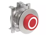 LPFB2104 Metalowy przycisk płaski Ø30mm serii Platinum, wystający, samoczynny powrót, z symbolem, 0 / Czerwony