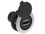 LPFD01 Metalowy interfejs komunikacji płaski Ø30mm serii Platinum, USB typ 3.0, wtyczki A/A