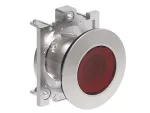 LPFL4 Metalowa płaska głowica lampki Ø30mm serii Platinum, czerwona, bez adaptera montażowego