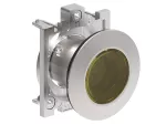 LPFL5 Metalowa płaska głowica lampki Ø30mm serii Platinum, żółta, bez adaptera montażowego